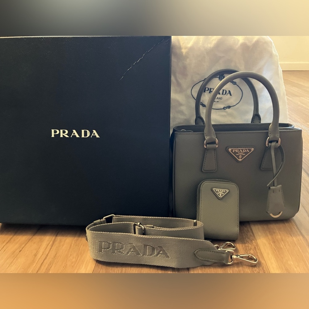 Prada Charcoal Handbag Trio